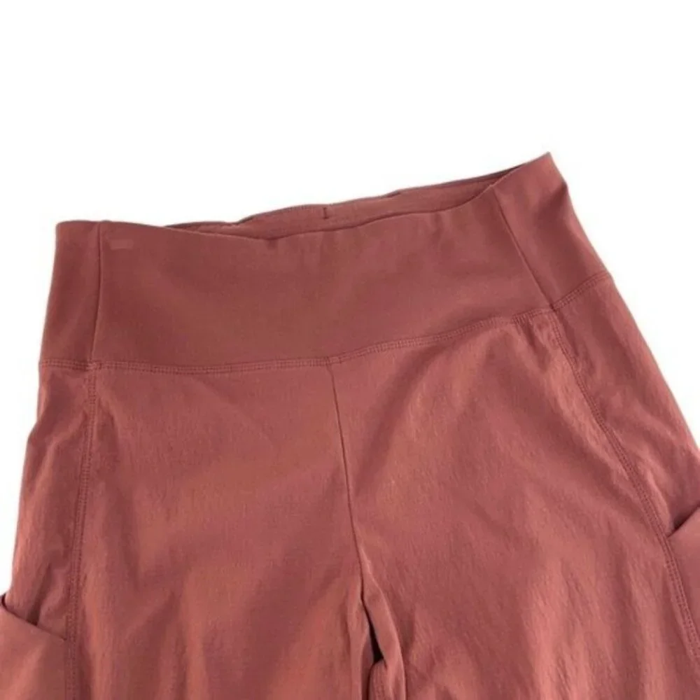 Athleta Trekkie Hybrid Crop Tights in Cognac Brown - Picture 3 of 6